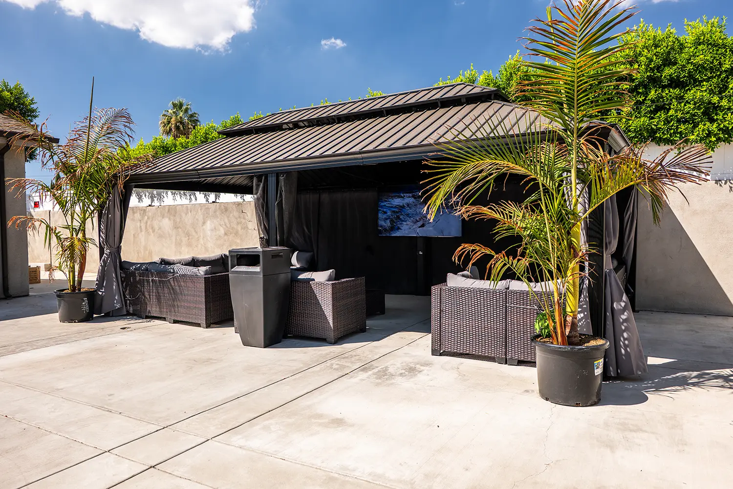 Therapy session in the garden at Peaceful Life Recovery